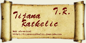 Tijana Ratkelić vizit kartica